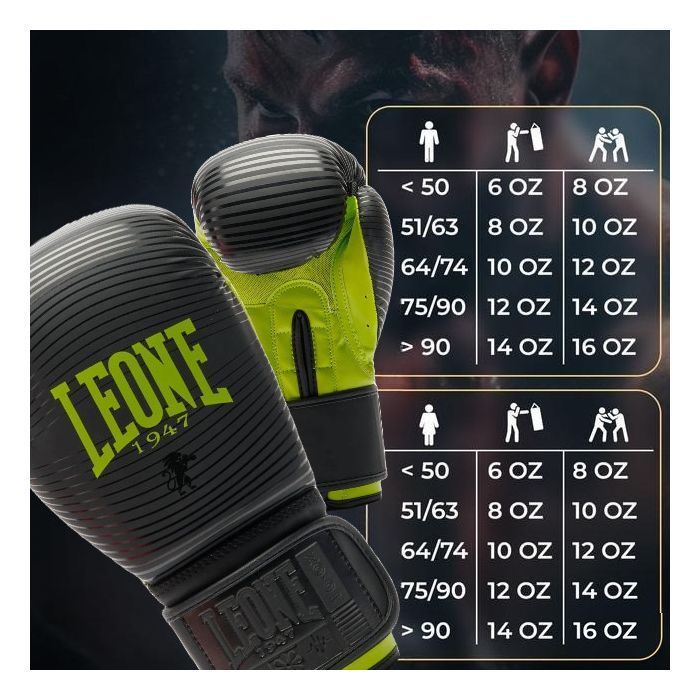 Боксерские перчатки Leone GN313 Waves Black 16 унцій (GN313_Black_16oz) изображение 10