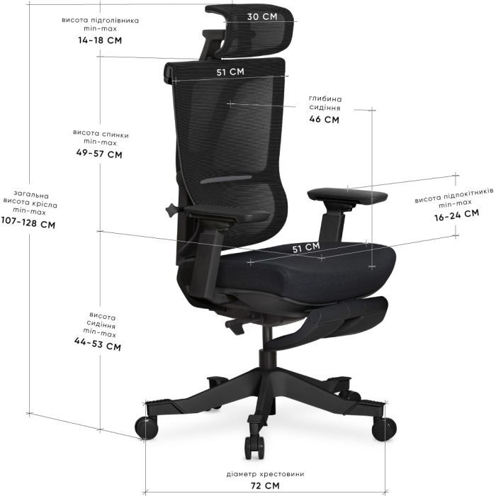 Офисное кресло Mealux S6 Air Fabric Black (HF-S6 F/B) изображение 10