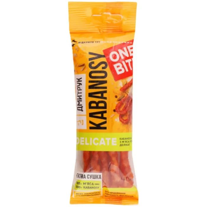 Мʼясні снеки Дмитрук Кабаноси One Bite Delicate 40 г (4820247141733)