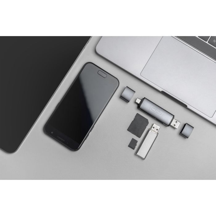 Считыватель флеш-карт Digitus USB-C/USB 3.0 SD/MicroSD (DA-70886) изображение 10