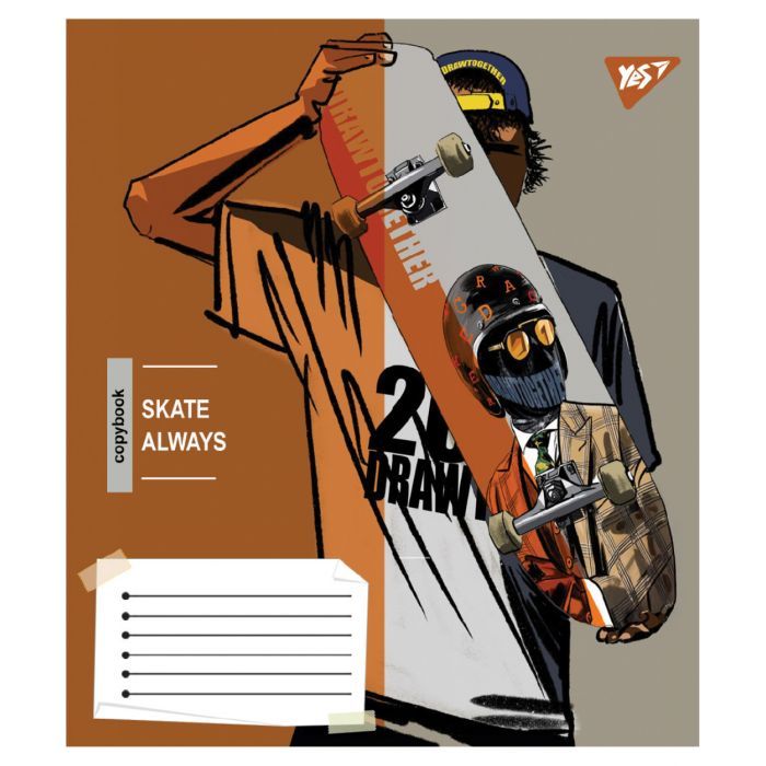 Зошит Yes Skate is always А5 60 аркушів клітинка (767815) зображення 6