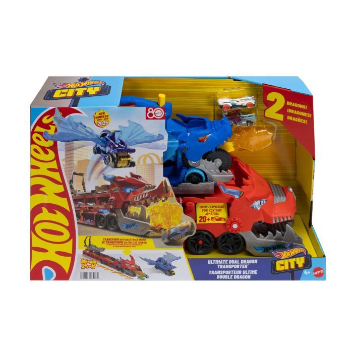 Автотрек Hot Wheels City Транспортер-трансформер Два дракона (JBM72) изображение 3