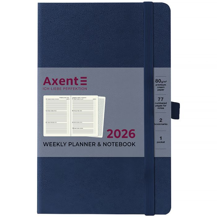 Тижневик Axent датований 2026 Partner Strong 125х195, синій (8505-26-02-A) зображення 2