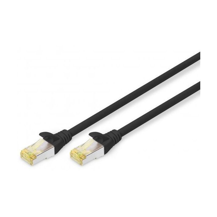 Патч-корд 2м CAT 6a S-FTP, AWG 26/7, Cu, LSZH, black Digitus (DK-1644-A-020/BL)
