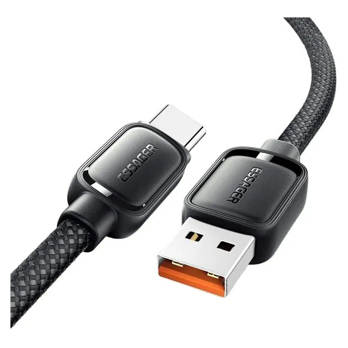Дата кабель USB 2.0 AM to USB-C 1.0m 7A black Essager (EXCT-TD01-P) изображение 2