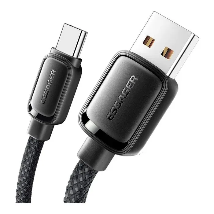 Дата кабель USB 2.0 AM to USB-C 1.0m 7A black Essager (EXCT-TD01-P) изображение 3