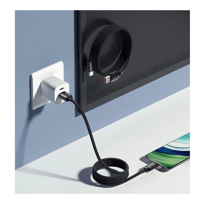 Дата кабель USB 2.0 AM to USB-C 1.0m 7A black Essager (EXCT-TD01-P) зображення 8