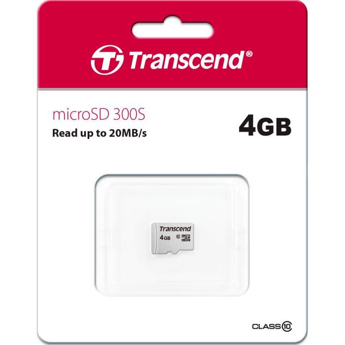 Карта памяти Transcend 4GB microSD class 10 (TS4GUSD300S) изображение 2