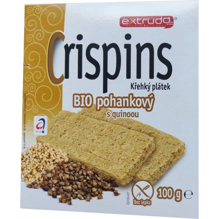 Хлебцы детские Extrudo Crispins Органические с гречкой и киноа 100 г (27770-1704)