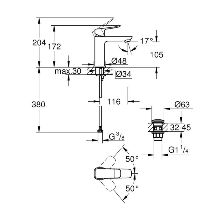 Смеситель Grohe QuickFix 1018330000 изображение 4