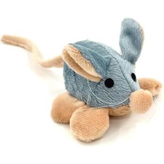 Игрушка для кошек Hippie Pet Мышка серо-бежевая 8 см (HIPCT2304066)