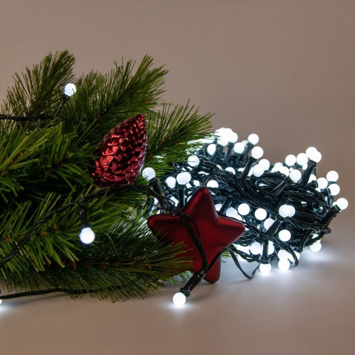 Гирлянда Chomik Кульки-змійка 200 LED 16 м, холодний білий, IP44, від мережі (5900779880153) изображение 3