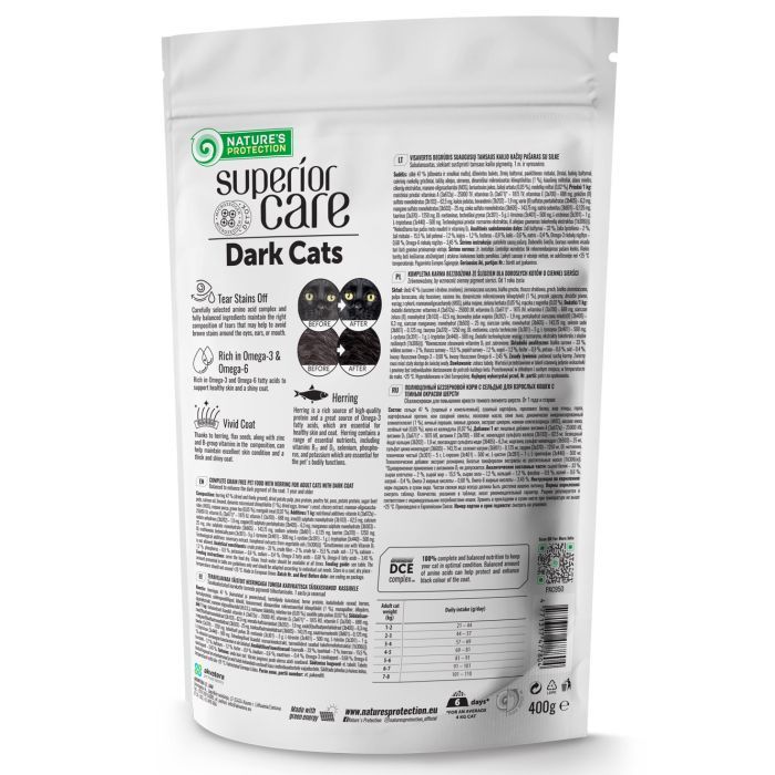 Сухий корм для кішок Nature's Protection Superior Care Dark Cats Grain Free Herring 400 г (NPSC47780) зображення 2
