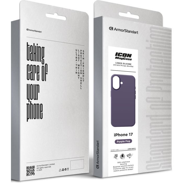 Чехол для мобильного телефона Armorstandart ICON2 MagCase Apple iPhone 17 Purple Fog (ARM88991) изображение 2