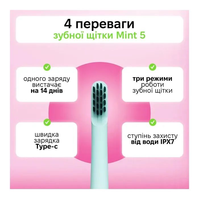Електрична зубна щітка Enchen Mint5 Sonik Blue (MINT5-B) зображення 8