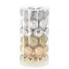 Елочная игрушка Chomik скляні кульки 36 шт, 4 см, колір мікс шампань, срібний (5900779882201)