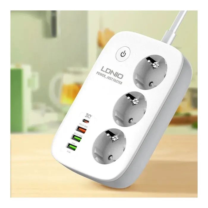 Сетевой фильтр питания LDNIO SEW3452 WiFi 3роз 3USB/1Type-C (SEW3452) изображение 4