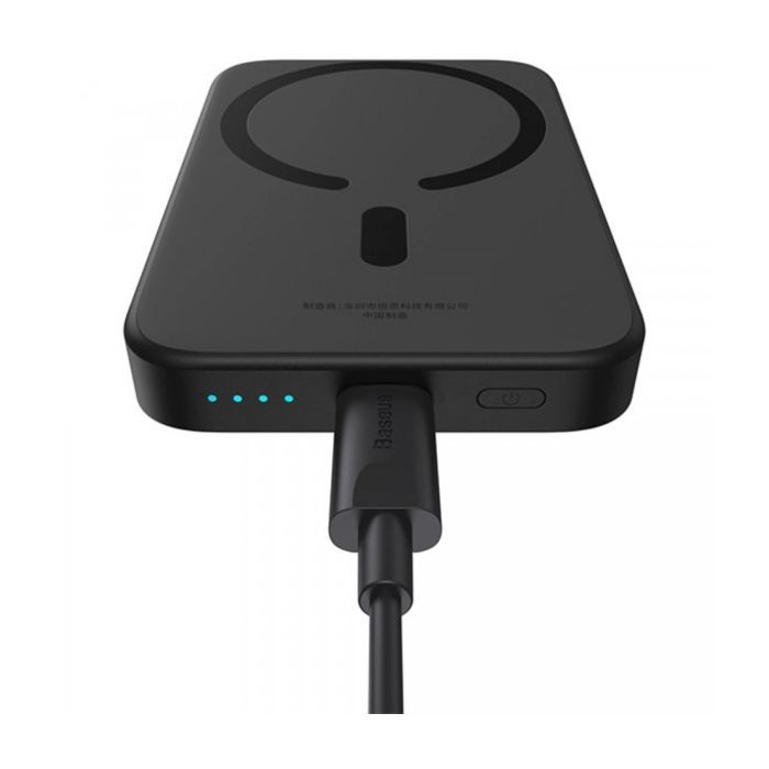 Батарея универсальная Baseus Magnetic Wireless Mini Air 6000mAh 20W PD, QC, Qi-15W, Black (P10059002113-00) изображение 11
