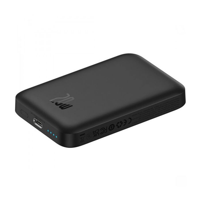 Батарея универсальная Baseus Magnetic Wireless Mini Air 6000mAh 20W PD, QC, Qi-15W, Black (P10059002113-00) изображение 7