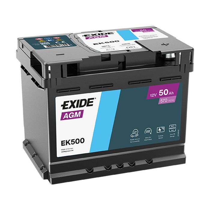 Аккумулятор автомобильный EXIDE AGM 50Ah (EK500)