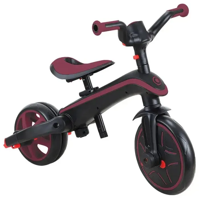 Дитячий велосипед Globber Explorer trike Foldable 4 в 1, бордовий (732-202-2) зображення 10