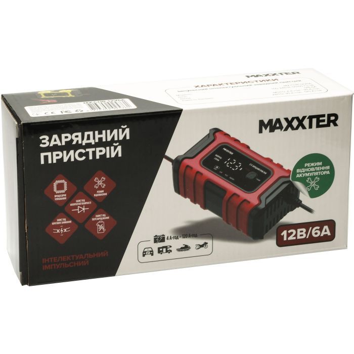 Сетевое зарядное устройство для АКБ Maxxter MX-CHR-12V6A 12V 6A (MX-CHR-12V6A) изображение 3