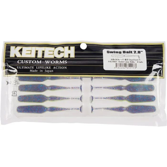 Силикон рыболовный Keitech Swing Bait 2.8" (8 шт/уп) 401 Green PumpkinPP.Chart (1551.14.84) изображение 2