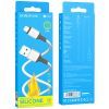 Дата кабель USB 2.0 AM to Lightning silicone BX83 white BOROFONE (6974443386363) зображення 3