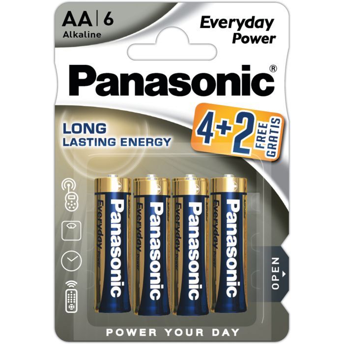 Батарейка Panasonic AA Everyday Power * 6 (LR6REE/6B2F)