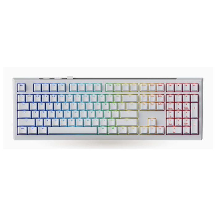 Клавіатура Ducky One X Magnetic Switch Wireless UA White (ON2408AST3-DAUSPDOECL2WW1)