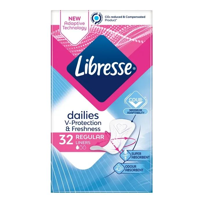 Ежедневные прокладки Libresse Dailies Protect Regular Liners 64 шт. (7322540082210)
