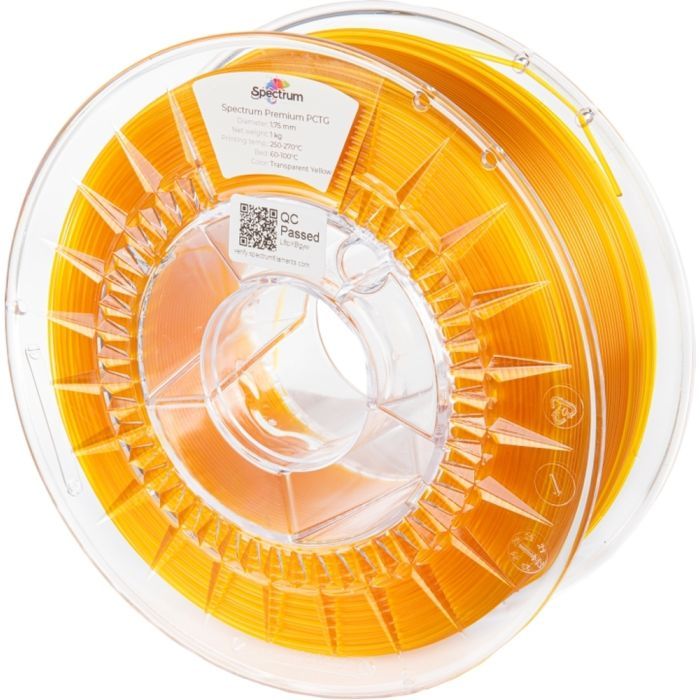 Пластик для 3D-принтера Spectrum PCTG Premium 1.75mm 1kg TRANSPARENT YELLOW (80737)