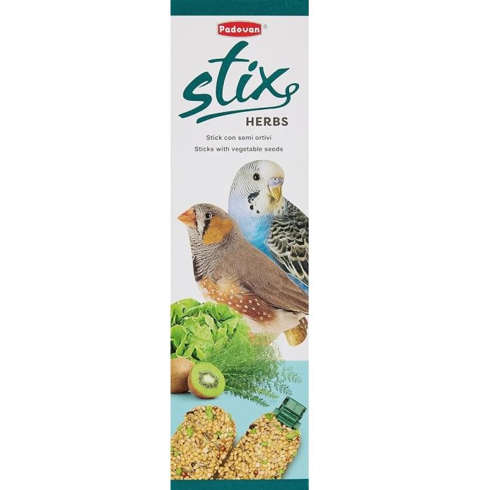 Лакомство для птиц Padovan Stix Herbs для волнистых попугаев и амадинов 80 г (8001254001418) изображение 2