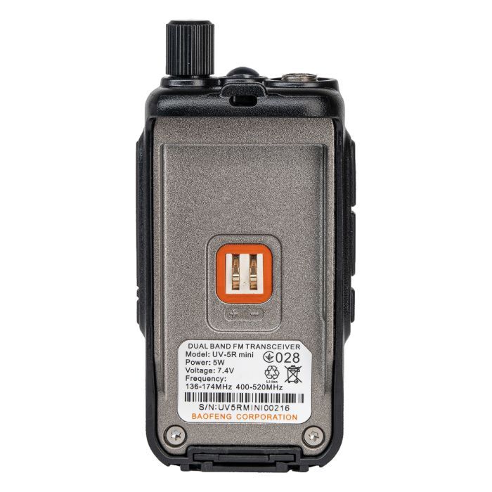 Портативна рація Baofeng UV-5R_MINI_Grey_Single зображення 5