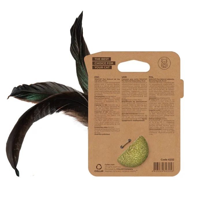 Игрушка для кошек Waucat Fun Natural Неваляйка 15 см (6232) изображение 3