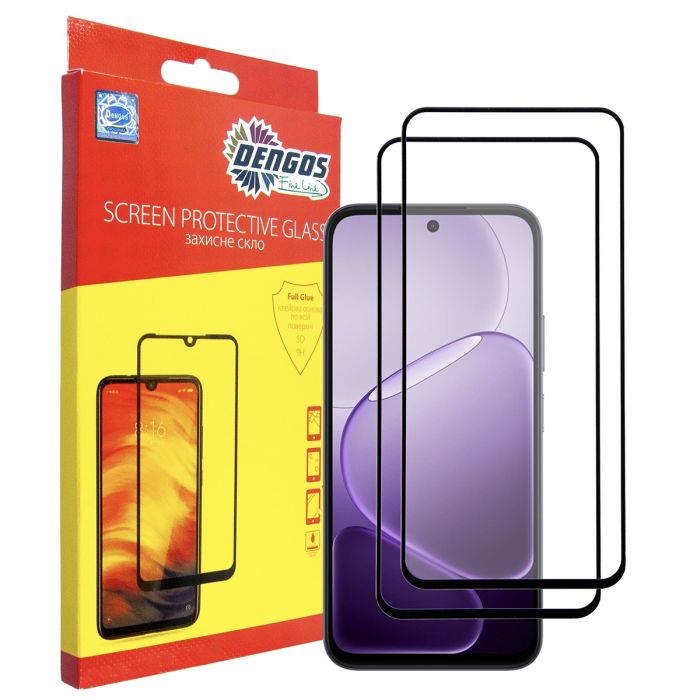 Стекло защитное Dengos OPPO A6x 4G / A6k 4G / A6 4G Black 2 pcs (DG-TG2P-95)