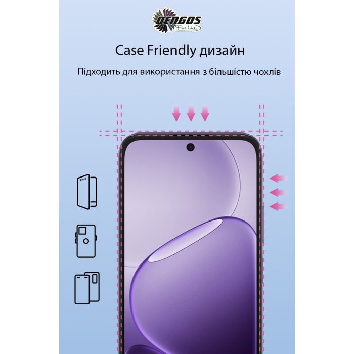 Стекло защитное Dengos OPPO A6x 4G / A6k 4G / A6 4G Black 2 pcs (DG-TG2P-95) изображение 3