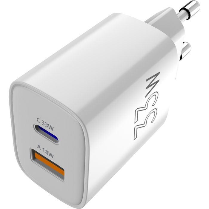 Зарядное устройство Sigma 1xUSB-C PD33W + 1xUSB QC3.0 GaN X-power PS33-01 white (4827798527719) изображение 12