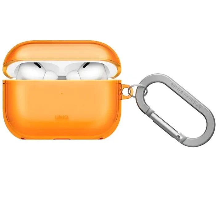 Чехол для наушников Uniq Glase для AirPods Pro 3 Orange (8886463697177) изображение 3