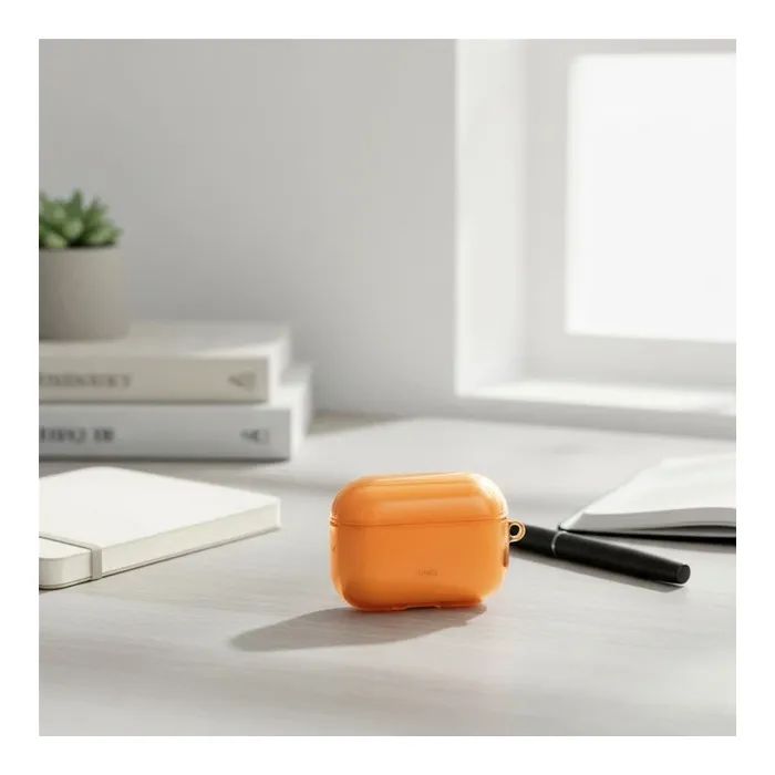 Чехол для наушников Uniq Glase для AirPods Pro 3 Orange (8886463697177) изображение 6