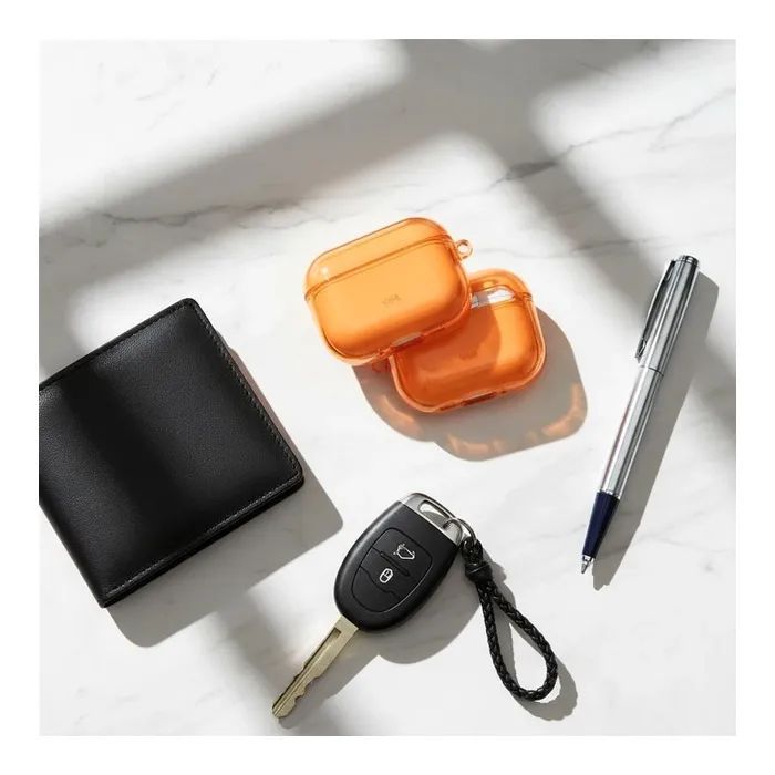 Чехол для наушников Uniq Glase для AirPods Pro 3 Orange (8886463697177) изображение 7