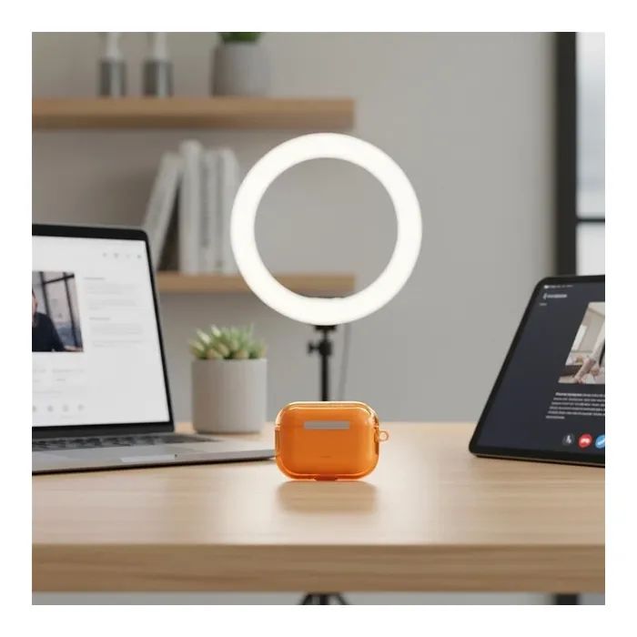 Чехол для наушников Uniq Glase для AirPods Pro 3 Orange (8886463697177) изображение 8