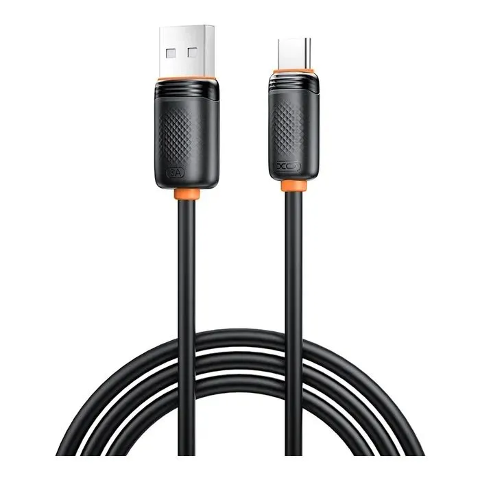 Дата кабель USB 2.0 AM to USB-C 1.0m 3A black XO (NB302-AC.black) изображение 3