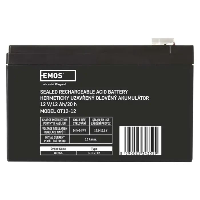 Батарея до ДБЖ EMOS 12V 12Ah (B9656) зображення 2