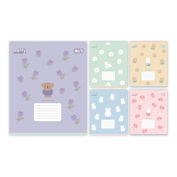Зошит Yes Miffy Flowers А5 12 аркушів клітинка (768708)