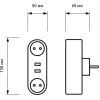 Сетевой разветвитель EUROELECTRIC X2 16A 2xUSB Black с заземлением (EE-2/2USB-16A(black)) изображение 3