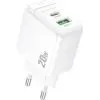 Зарядное устройство BOROFONE BAS44A 1xUSB-C PD20W + 1xUSB QC3.0 white (6941991113840) изображение 2