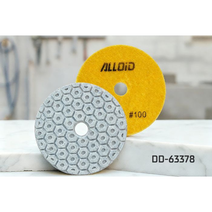 Круг зачистной Alloid Pro, алмазный, шлифовальный, на липучке, COMBS, 100мм, зерно 150 (DD-63379) изображение 5