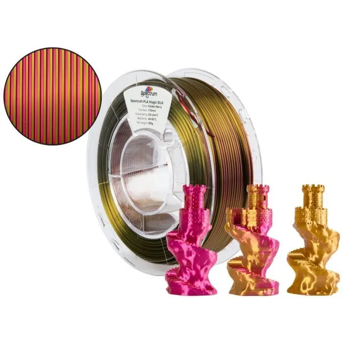 Пластик для 3D-принтера Spectrum PLA Magic SILK 1.75mm 0.25kg Golden Berry (81396) зображення 3