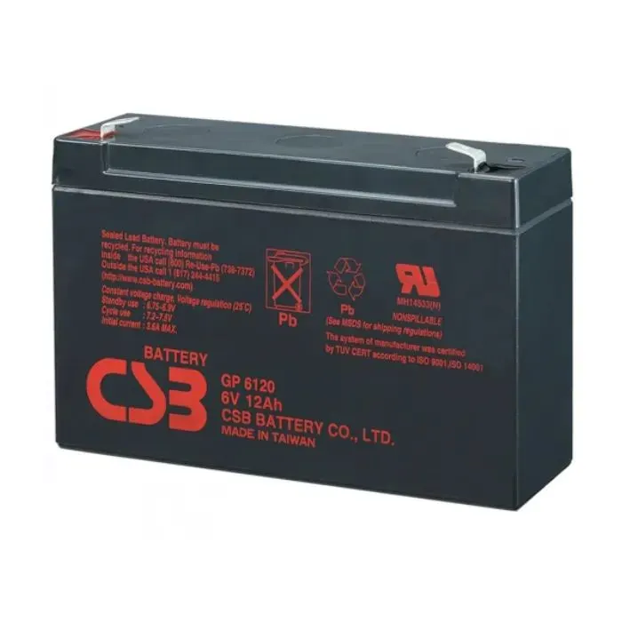 Батарея до ДБЖ CSB GP6120F2 6V 12Ah (GP6120F2)
